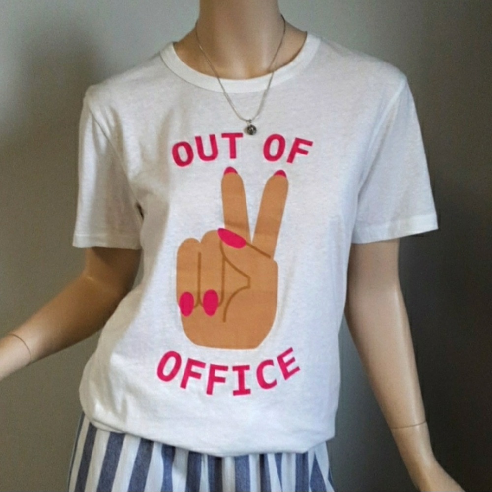Buddy Love White Tee with Pink Graphic